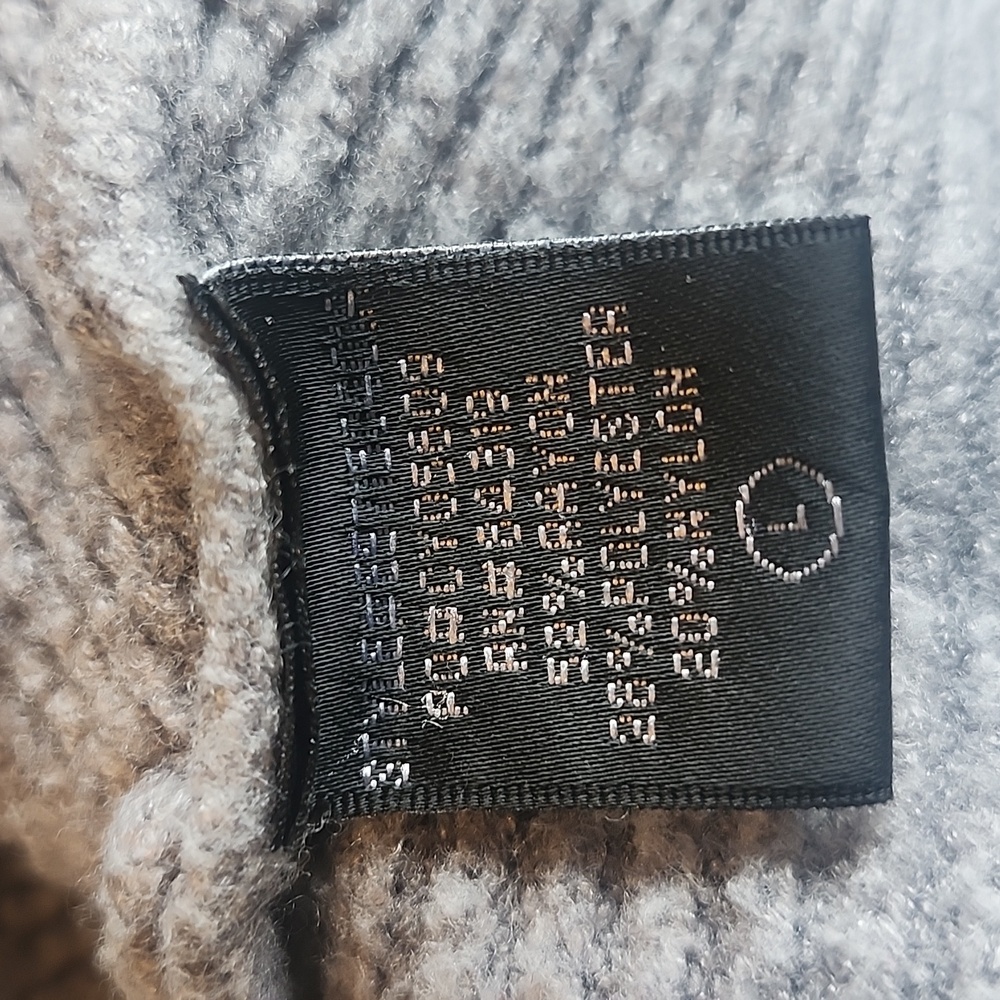 Cyrus Gray Crew Neck Long Sweater with Textured Knit - Picture 5 of 5